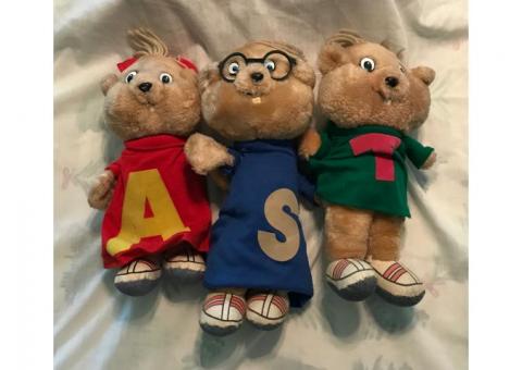 Alvin, Simon, Theodore , Plush stuffed characters,